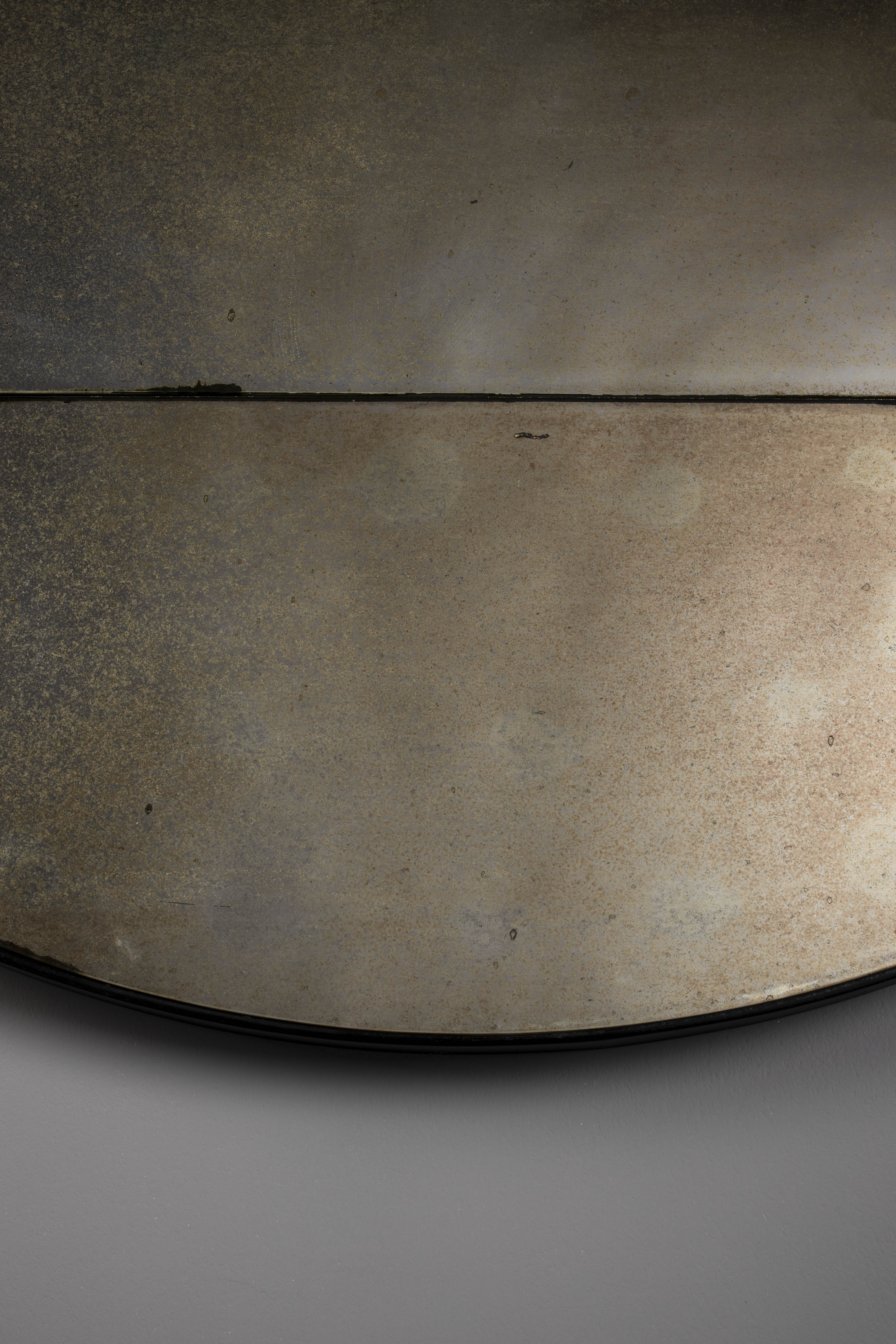 Dutchbone Mado Antique Finish Round Wall Mirror Large